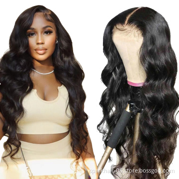 Hd Full 360 Lace Frontal Wig Raw Brazilian Virgin Body Wave Human Hair Transparent Lace Front Wig Natural Human Hair Wig Vendor